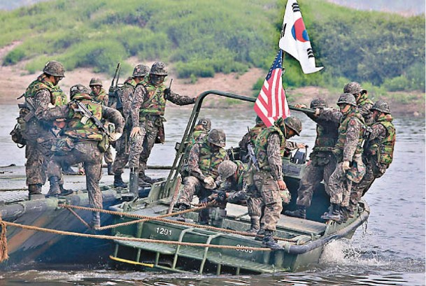 美韓多次進行聯合軍演，對抗北韓。