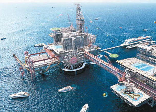 沙特阿拉伯鑽油台  改建海上主題樂園