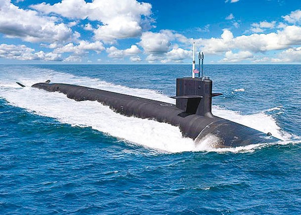 美國正在研發哥倫比亞級戰略核潛艇。圖為畫家構想圖。