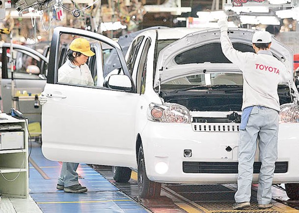 豐田汽車全球產量連續兩個月按年上升。