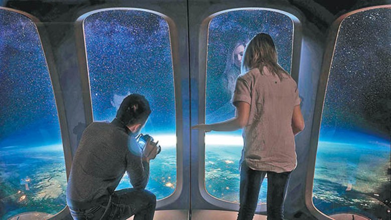 寬0.56米、高1.54米的全景窗戶是「Spaceship Neptune」的賣點之一。