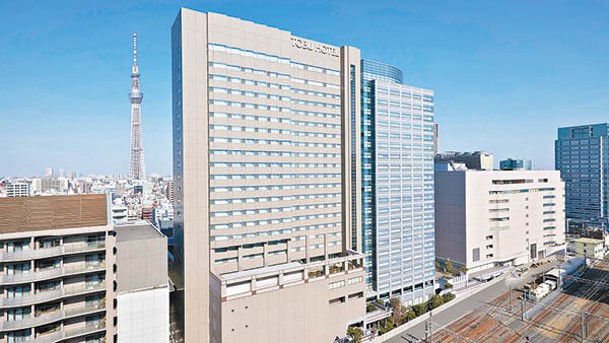 東武Hotel Levant東京地理位置甚佳，可眺望東京晴空塔和東京鐵塔。