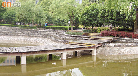 港婦在上海遇溺的現場。	（讀者提供）