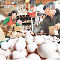 台灣雞蛋價格在一個月內狂飆七成。	（本報台北傳真）