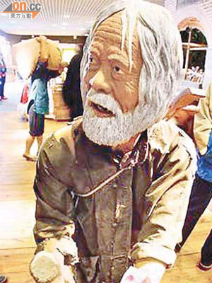 宜蘭蘭陽博物館內乞丐人偶甚為逼真。	（本報宜蘭傳真）
