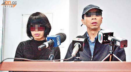 謝連斌與妻子案發後曾接受媒體採訪。（龍翔翼攝）