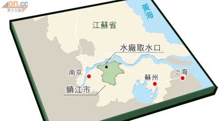 鎮江水污染位置圖