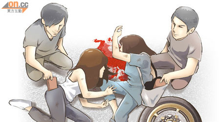 杭州兩名少女車禍喪生，有無良路人竟偷走少女遺物。（設計圖片）