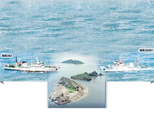華兩漁政船再巡釣島海域