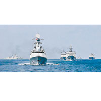 中國海軍近年實力大幅提升，圖為北海艦隊早前前往西太平洋進行遠洋演習。（資料圖片）