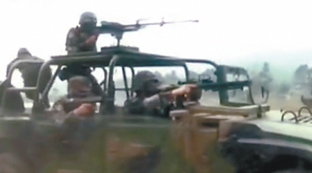 央視播出廣州軍區特戰分隊演練過程。