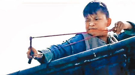汶川救災小英雄林浩飾演抗日劇主角。（互聯網圖片）