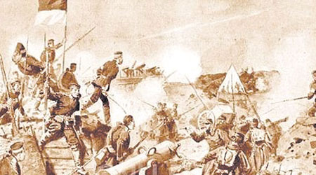 畫家筆下描繪的克里米亞戰爭。（互聯網圖片）