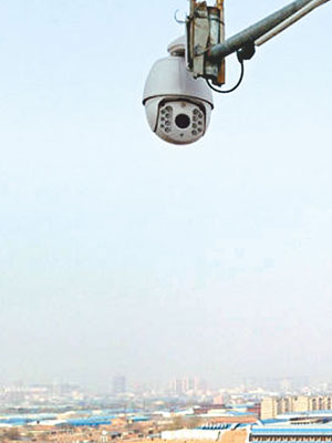 當局聲稱，高清攝像鏡頭可對十六公里內的人為污染廿四小時監控。（互聯網圖片）