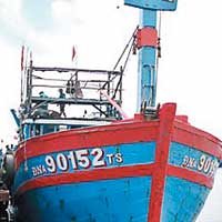 出事前<br>被指遭中方撞沉的越南漁船。（互聯網圖片）