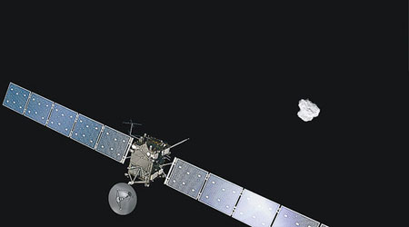 羅塞塔號稍後會發射登陸機探測彗星，進一步搜集資料研究。（互聯網圖片）