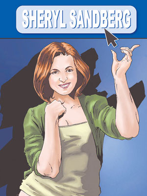 女強人桑德伯格擔當主角的漫畫。（互聯網圖片）