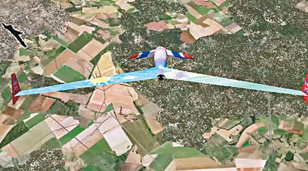 研究員模擬3D打印飛機的「處女航」。（互聯網圖片）
