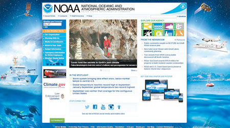 NOAA的網站早前疑遭中國黑客入侵。（互聯網圖片）