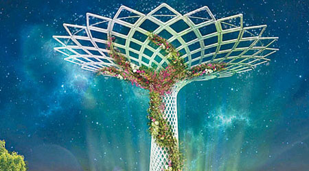 「生命樹」設計概念被指抄襲「超級巨樹」。（互聯網圖片）