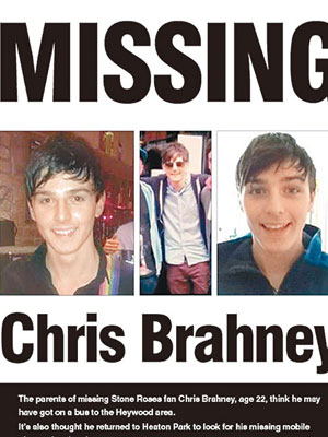 布拉赫內於2012年失蹤，警方發通告尋人，最後發現其屍體。（互聯網圖片）
