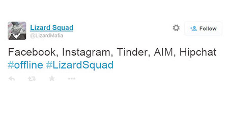 蜥蜴部隊在twitter自稱攻擊各社交網。（互聯網圖片）