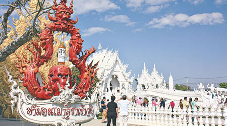 白龍寺是清萊著名旅遊景點。（互聯網圖片）