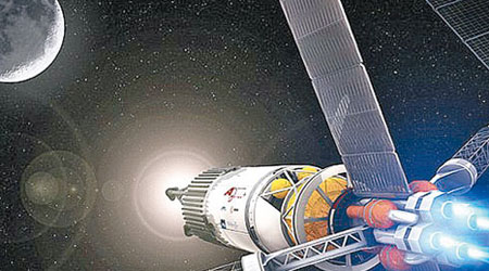 新型火箭（圖）有望大大縮短太空船由地球前往火星的時間。（互聯網圖片）