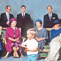 1984年<br>哈利王子的受洗全家福。（互聯網圖片）