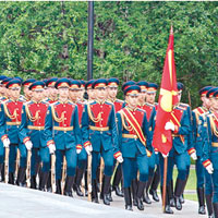 俄羅斯儀仗隊將赴中國參加天安門廣場的「9.3」閱兵。（互聯網圖片）