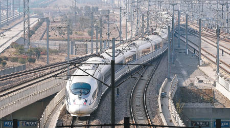 圖為中國的高鐵列車。（資料圖片）