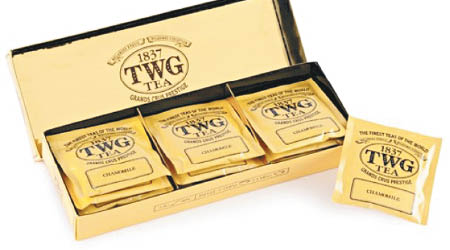 TWG Tea洋甘菊茶被驗出含有兩種殘餘農藥。（互聯網圖片）