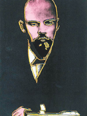 前蘇聯領袖 列寧的黑色帆布畫