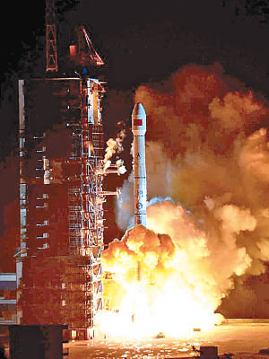 中國近期頻密發射衞星。（互聯網圖片）