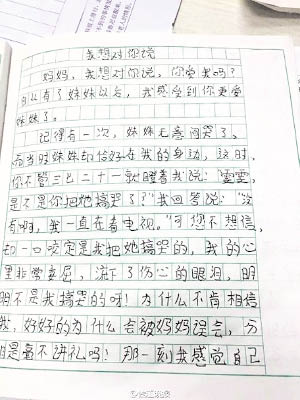 七百多字的「最心酸作文」引來網民熱議。