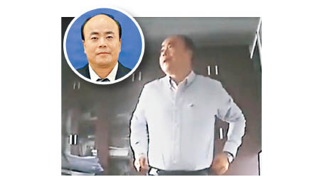 劉朱受訪時否認是局長，小圖為官方照。（電視畫面）