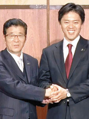 松井一郎（左）及吉村洋文雙雙當選。