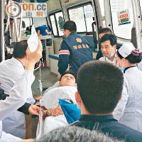 田澤明昨轉往深圳第二人民醫院治療。（黃少君攝）