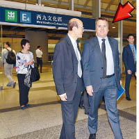 布里格斯（箭嘴示）上月到訪香港。（資料圖片）