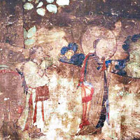 石窟中的「唐僧取經」壁畫，相信繪於元朝。