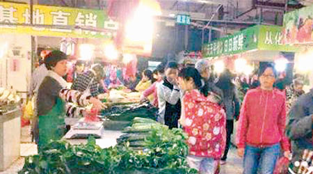 廣州蔬菜供應不足，又適逢需求急增令價格飆升，苦了民眾。（互聯網圖片）