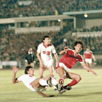 一九八五年香港隊擊敗中國隊，引發「519事件」。（互聯網圖片）