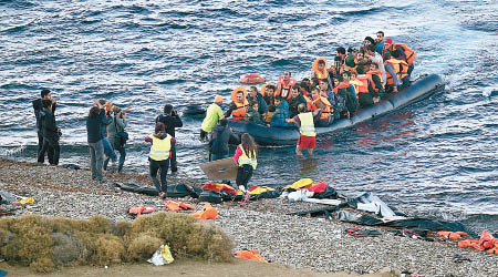 去年起有大量難民經愛琴海湧入歐洲。