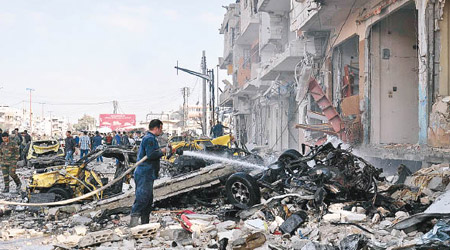 霍姆斯市昨遭連環汽車炸彈襲擊