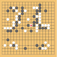 神之一手 白78 挖 黑棋危險，但AI誤判勝率仍有七成，到黑87手才發現勝率急跌