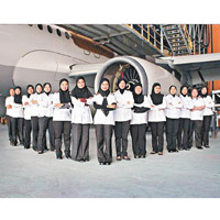 汶萊皇家航空的女機組人員。（汶萊皇家航空）