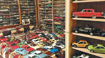 埃里克森家中放滿三萬架模型車。（互聯網圖片）