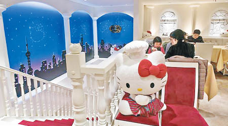 Hello Kitty餐廳位於上海。（互聯網圖片）