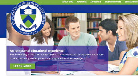 北新澤西大學設有網站列出校方資料。（互聯網圖片）
