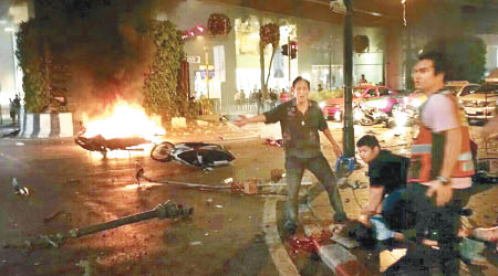 曼谷四面佛去年曾遭受炸彈襲擊。（資料圖片）